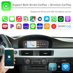 CarProKit for BMW Wireless CarPlay Android Auto Retrofit Kit Support BMW 1/2/3/4/5/6/7 Series X1-X7 CIC | NBT System 2009-2016