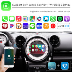 CarProKit for MINI Cooper Wireless CarPlay Android Auto Mirroring Retrofit Kit Support F54 F55 F56 F57 R58 R59 R60 R61 CIC System 2010-2017