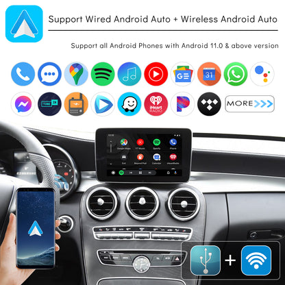 CarProKit for Mercedes-Benz Wireless CarPlay Android Auto Retrofit Kit Support Benz A/B/C/E/S CLA GLA GLC GLE GLK ML AMG 2015-2018 NTG 5.0 System