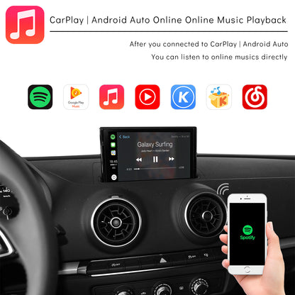 CarProKit for Audi A1 A3 A4 A5 A6 A7 A8 Q2 Q3 Q5 Q7 2010-2019 Wireless Apple CarPlay Android Auto Retrofit Kit + Front & Reverse Backup Camera