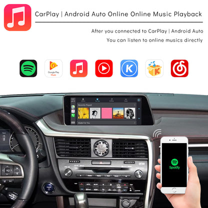CarProKit for Lexus Wireless CarPlay Android Auto Retrofit Kit Support Lexus ES IS GS LS NX LX UX GX RC LC CT 2014-2020 | RX 2016-2020