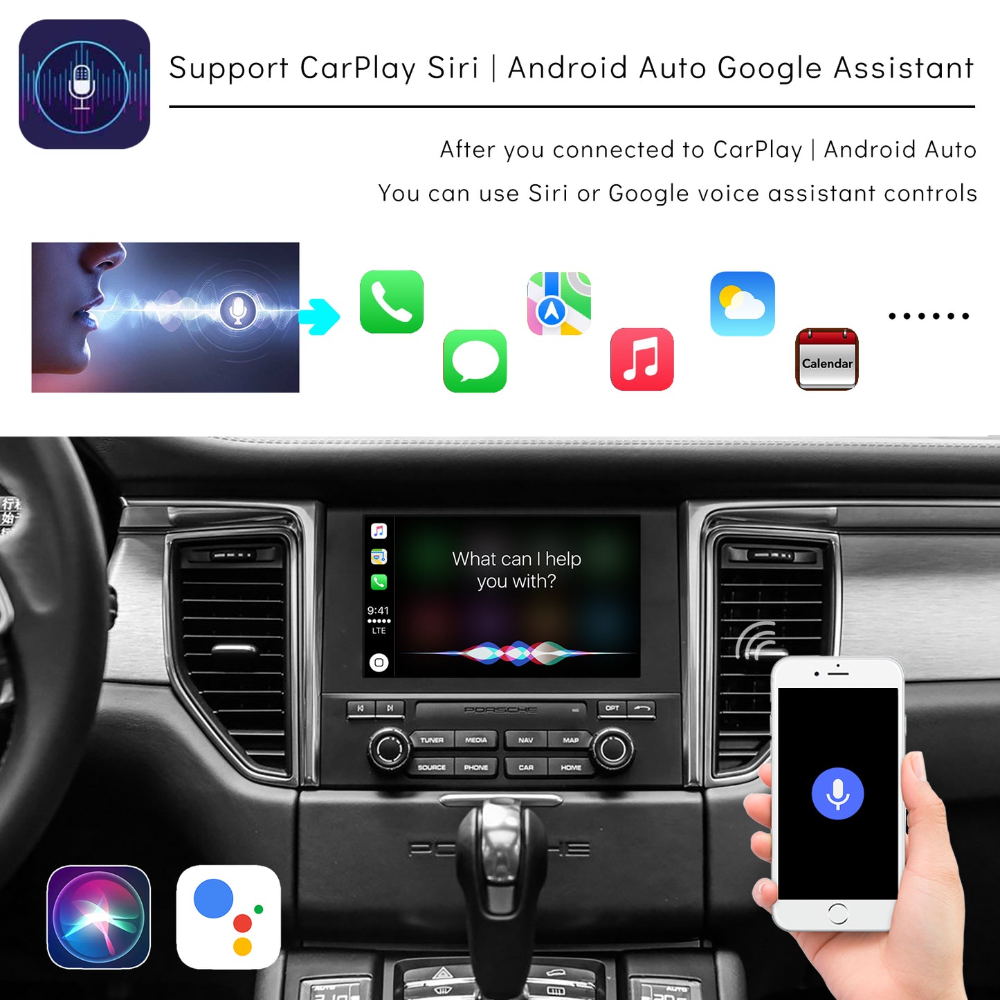 CarProKit Wireless CarPlay Android Auto Retrofit Kit for Alfa Bentley Maserati VW Dodge Jeep Volvo Cadillac Aston Martin Rolls-Royce Ferrari Chrysler