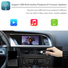 CarProkit for Audi A4 A5 S4 S5 Q5 B8 Symphony Concert Radio 2009-2019 Wireless Apple CarPlay Android Auto Retrofit Kit