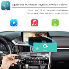 CarProKit for Lexus Wireless CarPlay Android Auto Retrofit Kit Support Lexus ES IS GS LS NX LX UX RC LC CT 2014-2020 | RX 2016-2020