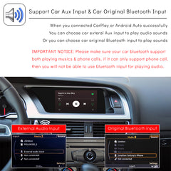 CarProkit for Audi A4 A5 S4 S5 Q5 B8 Symphony Concert Radio 2009-2019 Wireless Apple CarPlay Android Auto Retrofit Kit