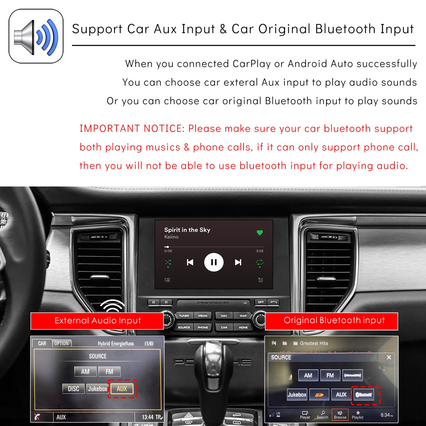 CarProKit Wireless CarPlay Android Auto Retrofit Kit for Alfa Bentley Maserati VW Dodge Jeep Volvo Cadillac Aston Martin Rolls-Royce Ferrari Chrysler