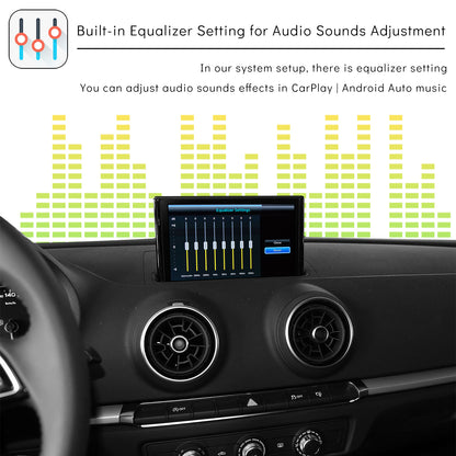 CarProKit for Audi A1 A3 A4 A5 A6 A7 A8 Q2 Q3 Q5 Q7 2010-2019 Wireless Apple CarPlay Android Auto Retrofit Kit + Front & Reverse Backup Camera