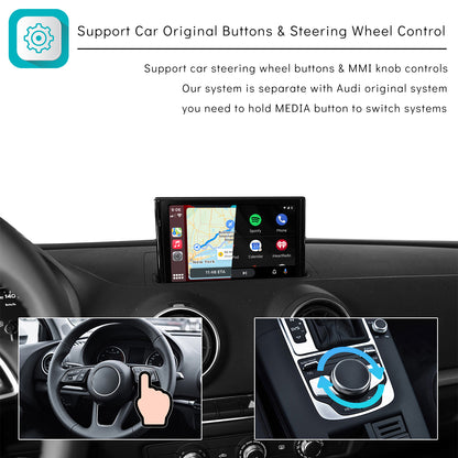 CarProKit for Audi A3 S3 RS3 2013-2020 Wireless Apple CarPlay Android Auto Retrofit Kit