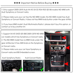 CarProkit for Audi A4 A5 S4 S5 Q5 B8 Symphony Concert Radio 2009-2019 Wireless Apple CarPlay Android Auto Retrofit Kit