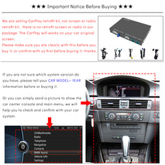 CarProKit for BMW Wireless CarPlay Android Auto Retrofit Kit Support BMW 1/2/3/4/5/6/7 Series X1-X7 CIC | NBT System 2009-2016