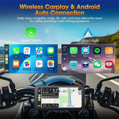 CarProKit 6.25 inch Motorcycle Wireless CarPlay Android Auto Screen GPS Navigation DVR Drive Recorder Motor Monitor Bluetooth WIFI IP67 Waterproof