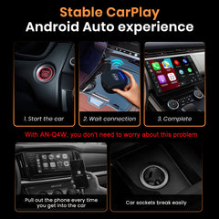 MMB MAX 5.0 Wireless CarPlay Android Auto Adapter Android 13.0 YouTube Netflix AI Box 8GB+128GB For Hongqi E-HS9 4/6 Seats with Factory Wired CarPlay