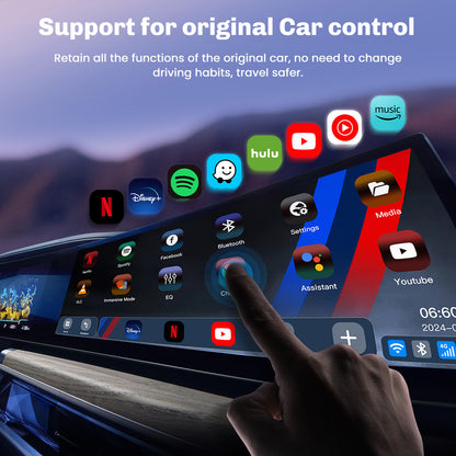 MMB BMW Android 13.0 Video AI Box Adapter Built-in YouTube Netflix Hulu Disney+ For BMW / MINI Cooper EVO ID6 ID7 ID8 with Original Wireless CarPlay