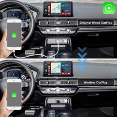 CarProKit V2.5 Wireless Apple CarPlay Android Auto Adapter Mini USB Dongle Plug & Play for 2016-2024 Cars with Factory Wired CarPlay | Android Auto