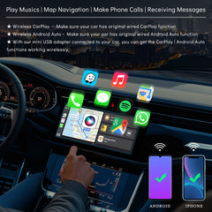 CarProKit V2.5 Wireless Apple CarPlay Android Auto Adapter Mini USB Dongle Plug & Play for 2016-2024 Cars with Factory Wired CarPlay | Android Auto