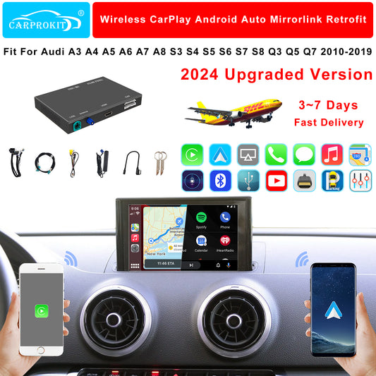CarProKit for Audi A3 A4 A5 A6 A7 A8 Q3 Q5 Q7 2010-2019 Wireless Apple CarPlay Android Auto Retrofit Kit