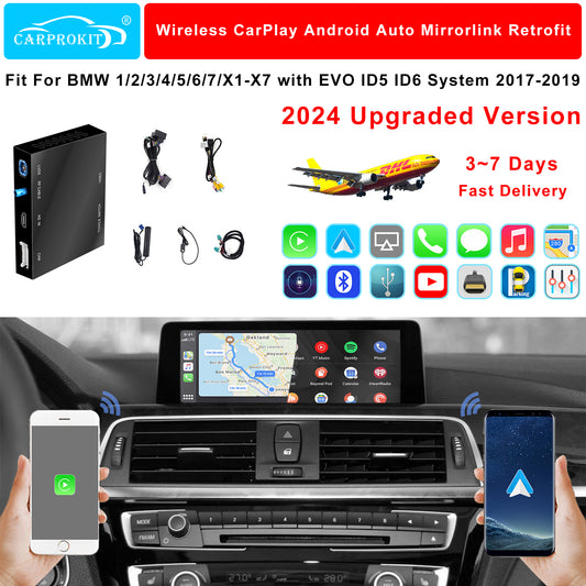 CarProKit for BMW Wireless CarPlay Android Auto Retrofit Kit Support BMW 1/2/3/4/5/6/7 Series X1-X7 EVO System 2017-2020