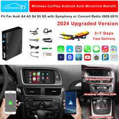 CarProkit for Audi A4 A5 S4 S5 Q5 B8 Symphony Concert Radio 2009-2019 Wireless Apple CarPlay Android Auto Retrofit Kit