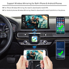 MMB MAX 6.0 Wireless CarPlay Android Auto Adapter Android 13.0 4G LTE WIFI HDMI Video AI Box 8GB+128GB For 2016-2024 Cars with Factory Wired CarPlay