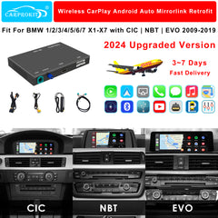 CarProKit for BMW Wireless CarPlay Android Auto Retrofit Kit Support BMW 1/2/3/4/5/6/7 Series X1-X7 CIC | NBT | EVO System 2009-2020